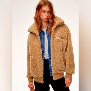 Wilfred teddy bomber jacket, M